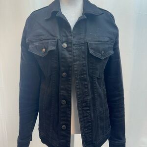 Zara Black Denim Jean Jacket S